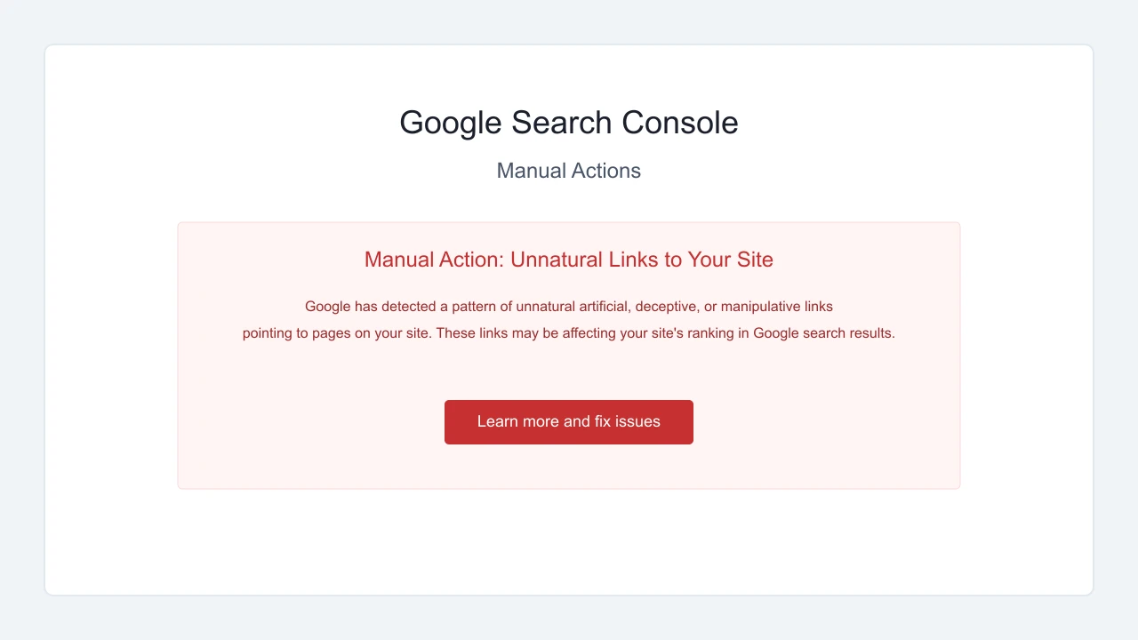Manual Action Notification