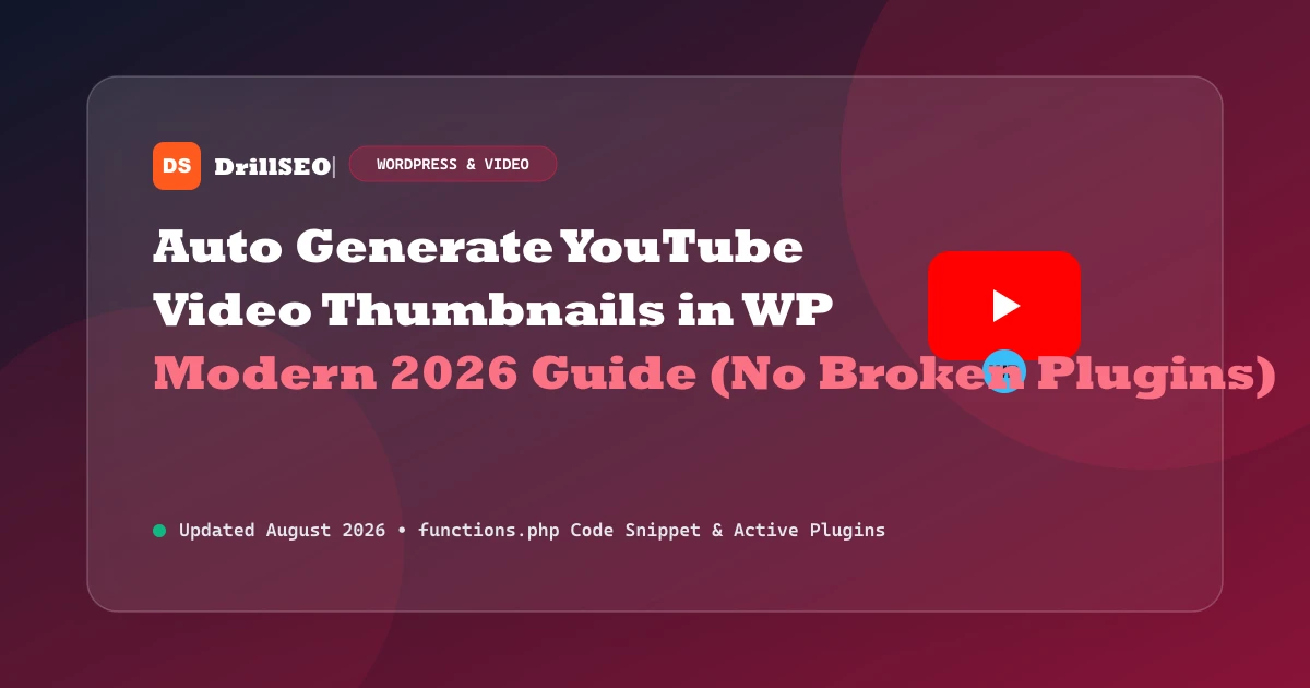 How to Automatically Generate YouTube Video Thumbnails in WordPress (2026 Guide)