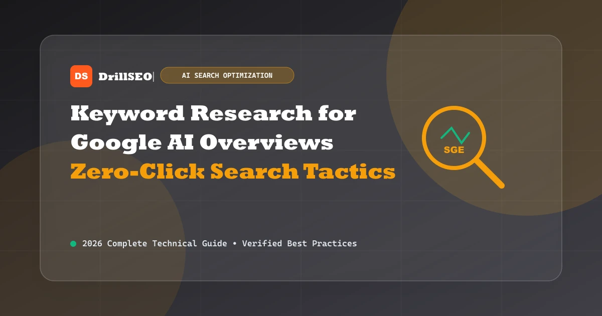 Keyword Research for Google AI Overviews: 2026 Strategy Guide