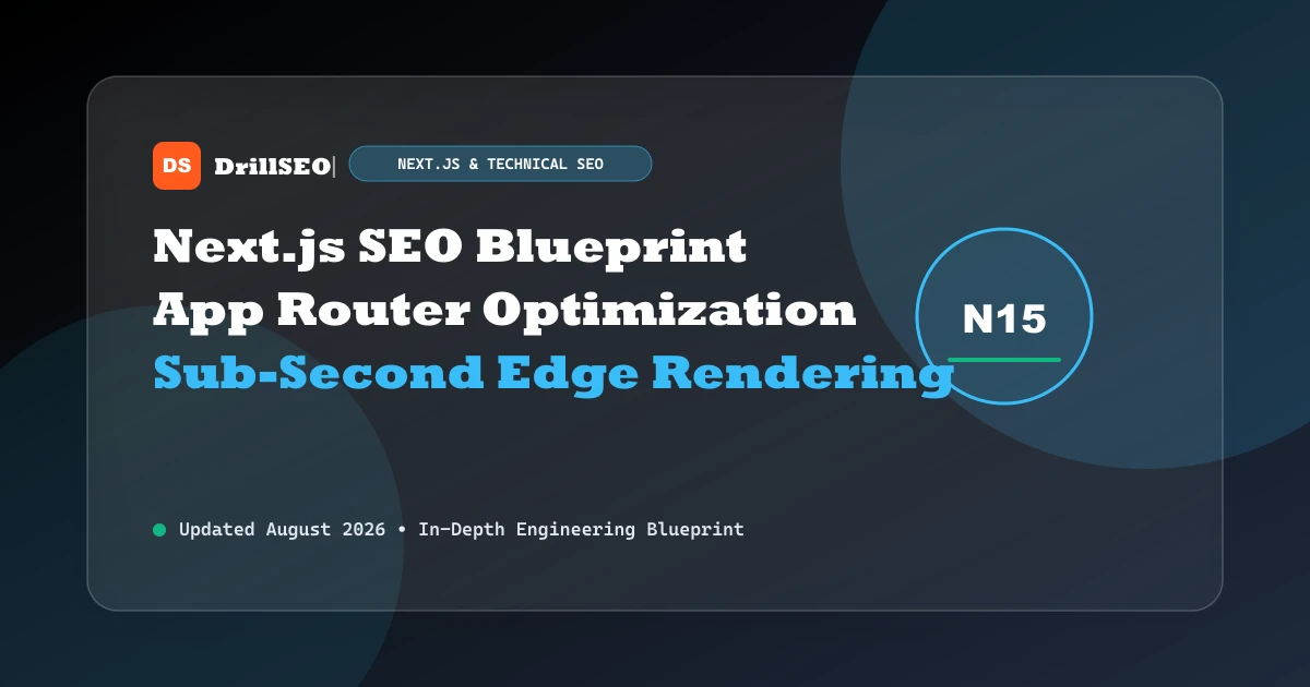 Next.js 15 SEO Optimization: App Router, Metadata API, Sitemaps & Core Web Vitals
