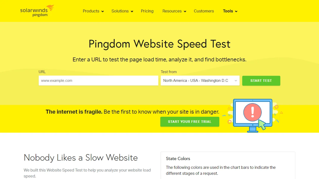 Pingdom Website Speed Test