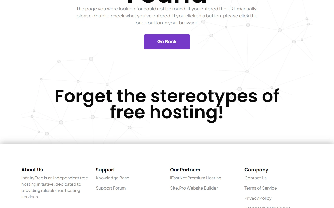 InfinityFree Hosting Features