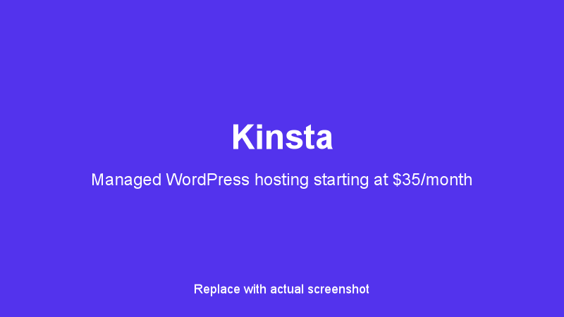 Kinsta WordPress Hosting