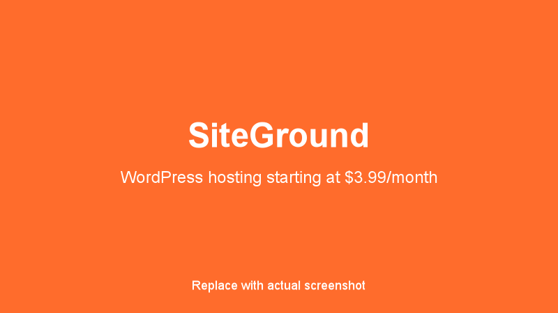 SiteGround WordPress Hosting