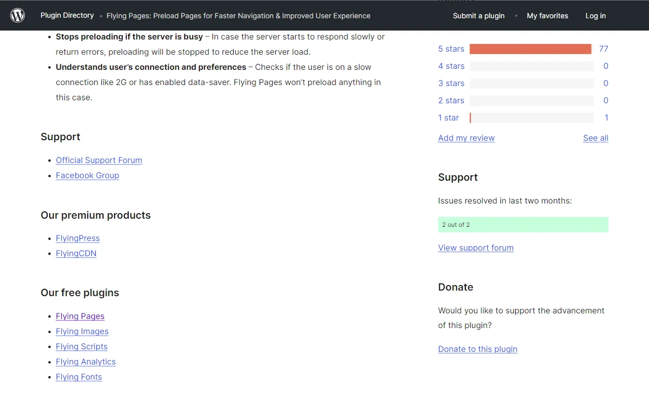 Flying Pages Settings