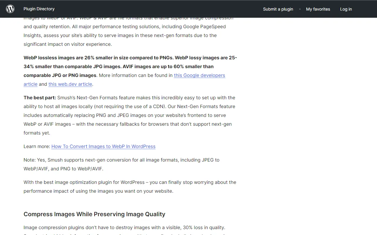 Smush Image Compression Dashboard