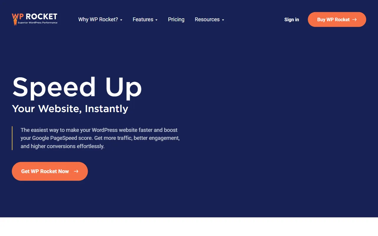 WP Rocket Lite Dashboard