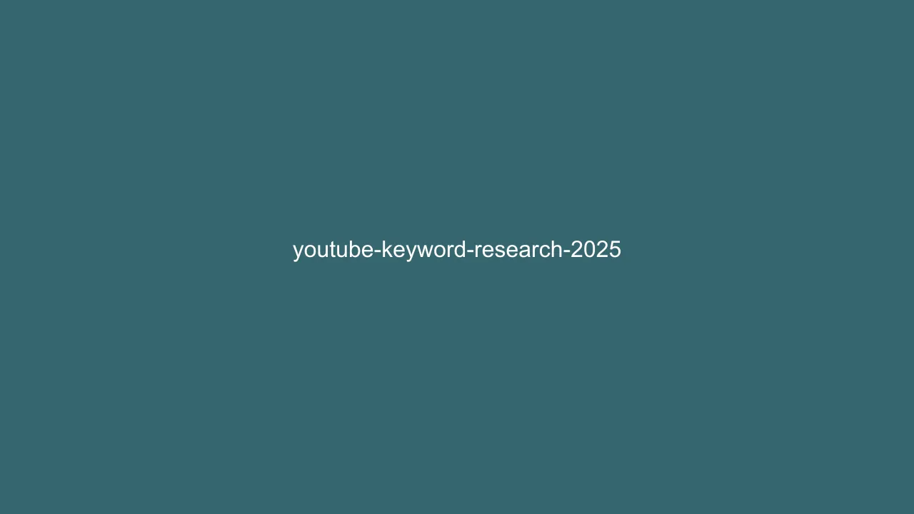 YouTube Keyword Research Tools
