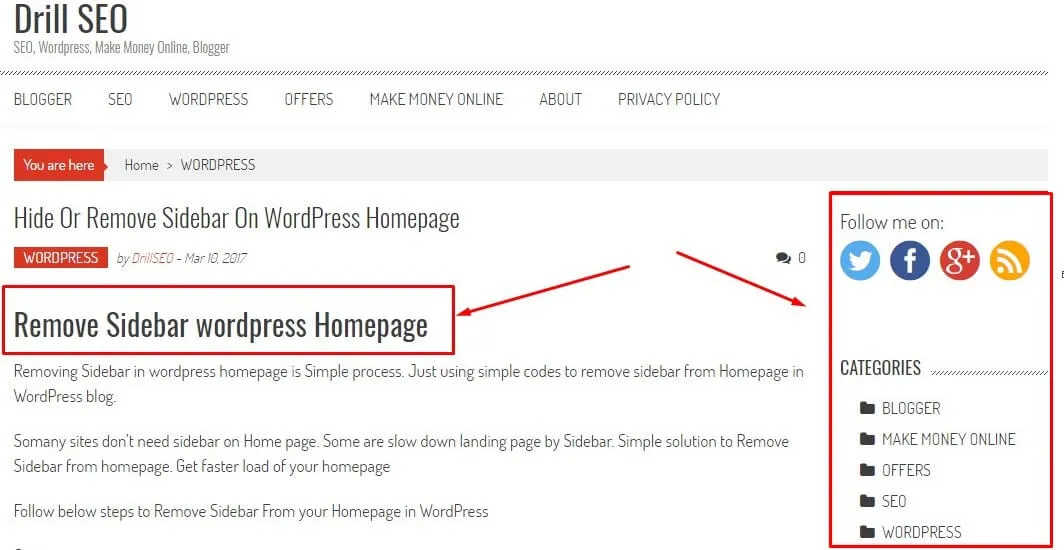 How to Hide or Remove Sidebar in WordPress Homepage & Custom Layouts